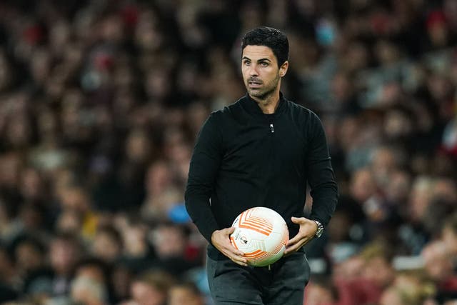 Arsenal manager Mikel Arteta has taken his side to the top of the Premier League (Nick Potts/PA)