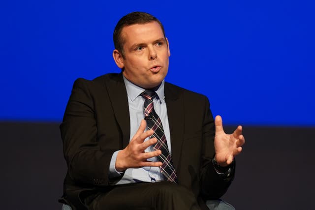 Scottish Tory leader Douglas Ross was speaking on Monday (Jacob King/PA)