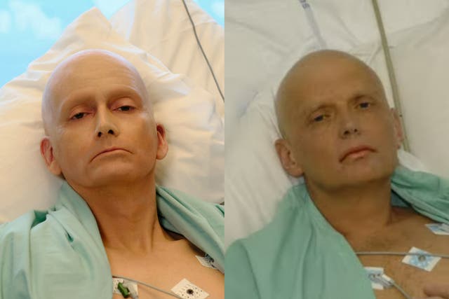 <p>David Tennant as Alexander Litvinenko on the left, and the real Alexander Litvinenko on the right</p>