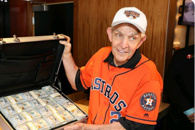 <p>Jim ‘Mattress Mack’ McIngvale won a record $75m after making a $10m bet that the Houston Astros would win the World Series</p>