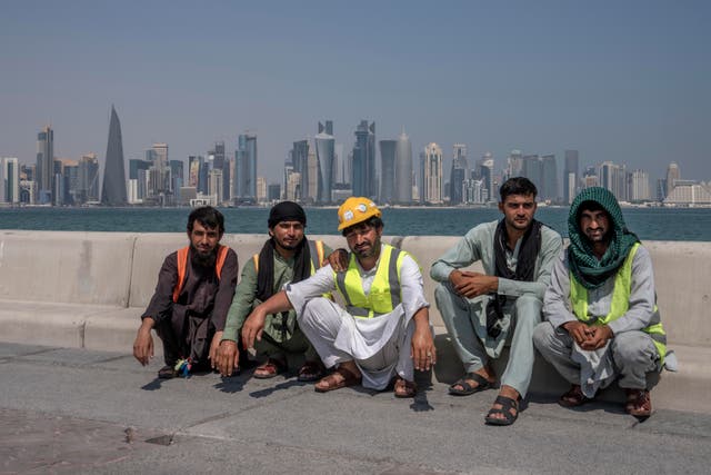 <p>Migrants workers on the Qatar World Cup suffered “human rights abuses” according to an Amnesty investigation </p>