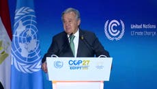 UN secretary-general tells Cop27: ‘We are on a highway to climate hell’