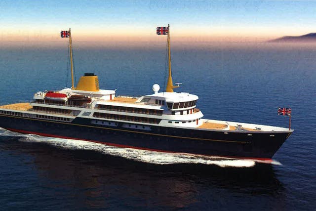 An artist’s impression of a new national flagship, which was to be the successor to the Royal Yacht Britannia (MoD/PA)
