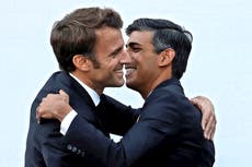 Macron set to ask Sunak for ‘multimillion-pound annual payments’ to tackle small boats