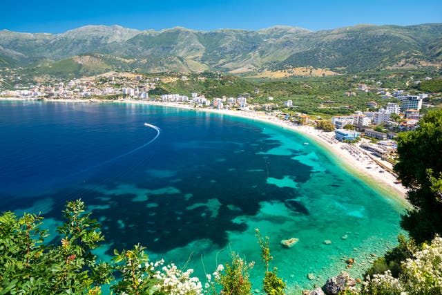 <p>Himare on the Albanian Riviera</p>