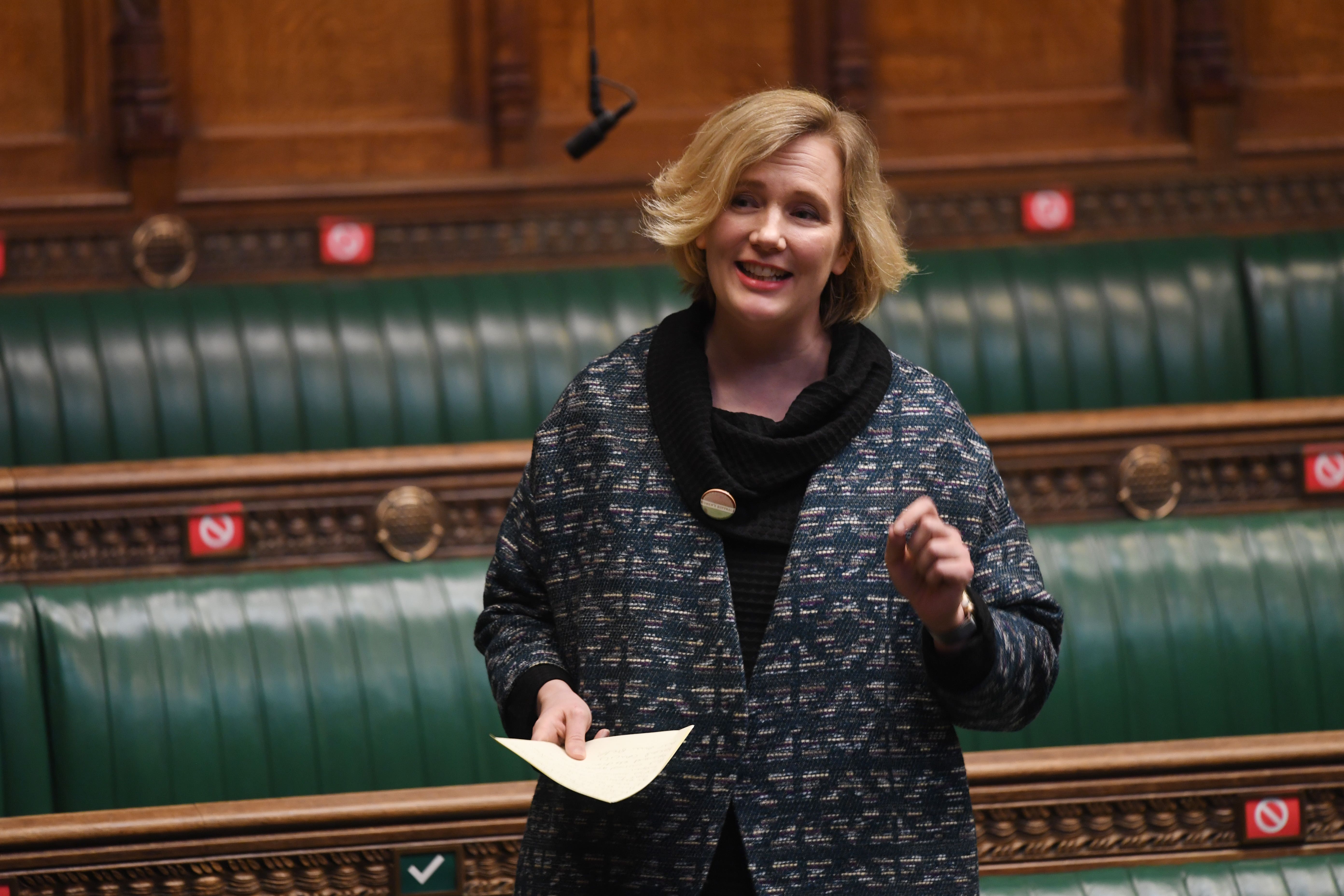 Stella Creasy, the MP for Walthamstow, questioned the government on the safety of child migrants (Jessica Taylor/UK Parliament/PA)