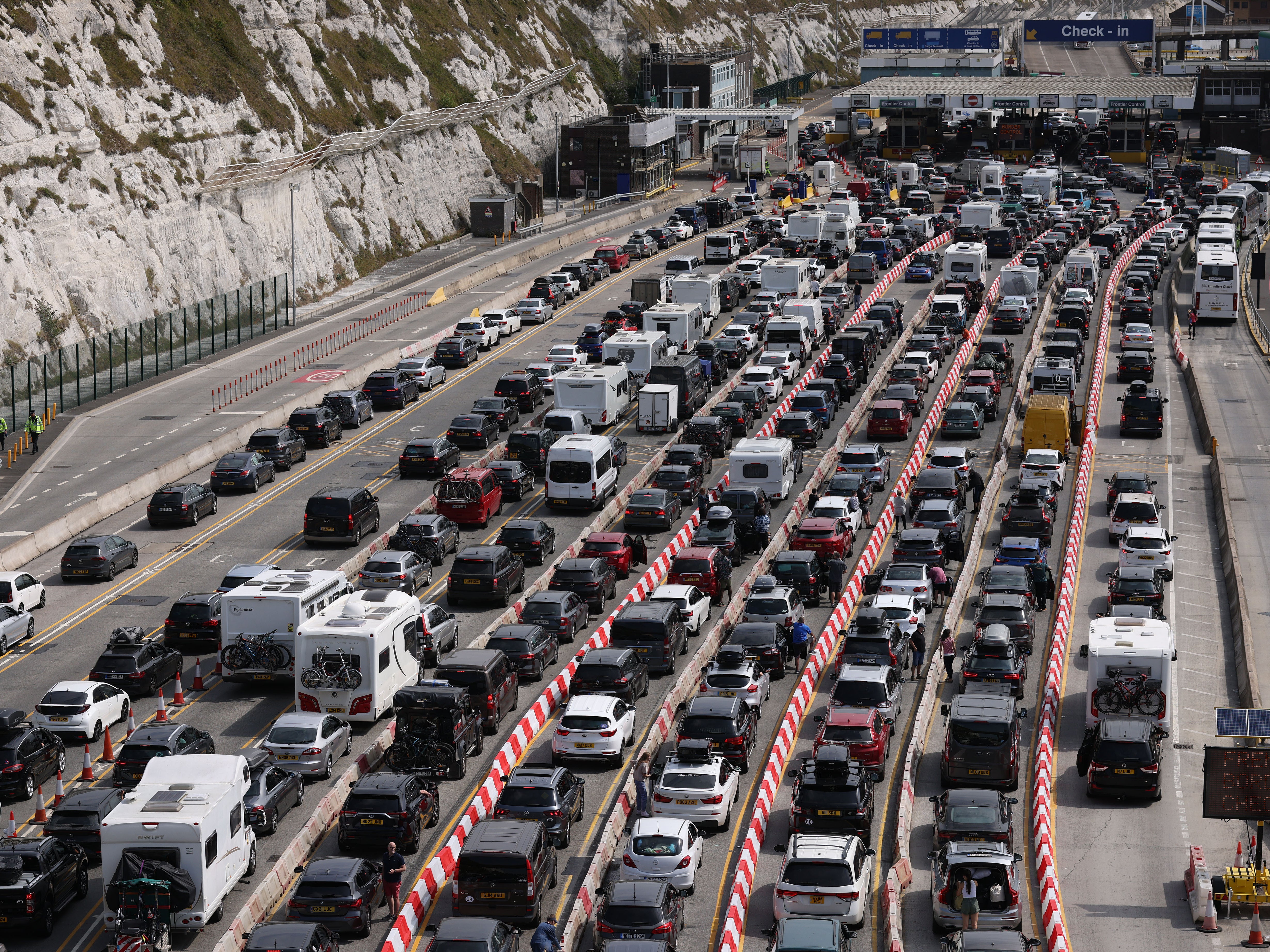 Queues at Dover peaked over the summer