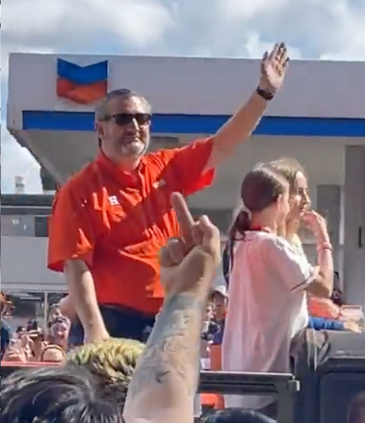 Ted Cruz was booed at the Astros World Series parade in Houston on Monday
