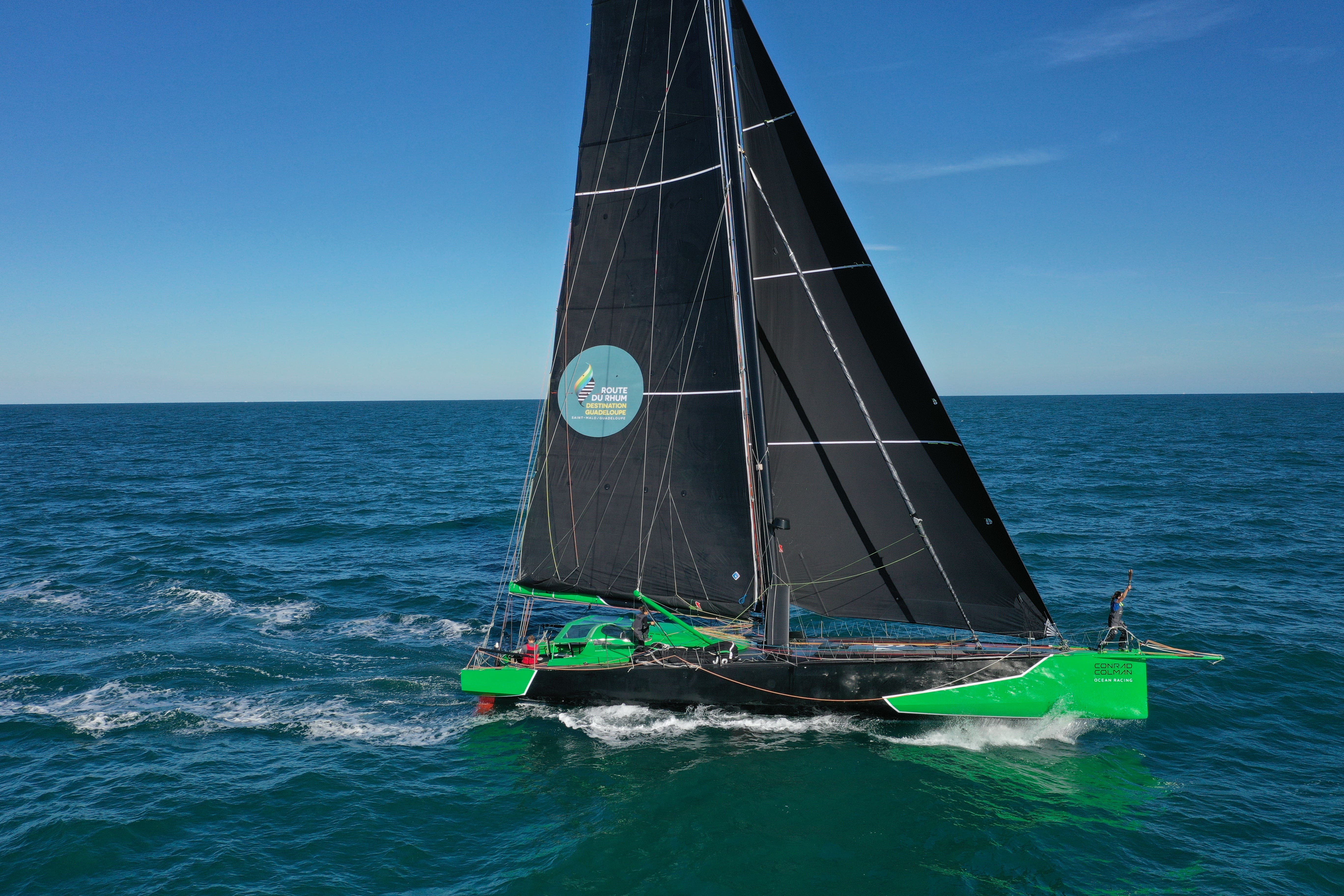 The baton crossing the English Channel by boat (James Hay/PA)