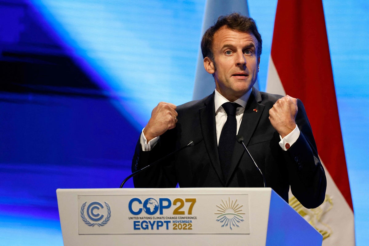 Cop27 news – live: Macron says Europeans ‘the only ones paying’, US and China must ‘step up’