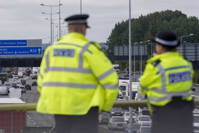 Protesters are causing widespread disruption on the M25 for a second day after several junctions were blocked (Steve Parsons/PA)