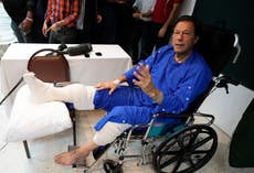 Imran Khan says doctors took three bullets out of his right leg