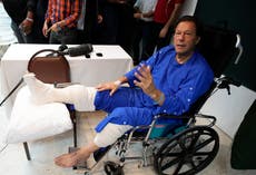 Imran Khan says doctors took three bullets out of his right leg
