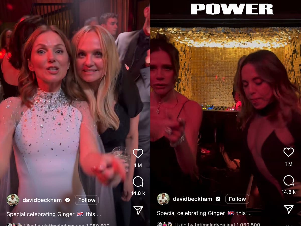 Spice Girls Reunite On Dance Floor At Geri Horners 50th Birthday Party The Independent 