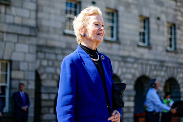 Former Irish president Mary Robinson has said she will call out countries that do not stick to their climate objectives, but that “a positive narrative” is needed to motivate members of the public (Damien Storan/PA)