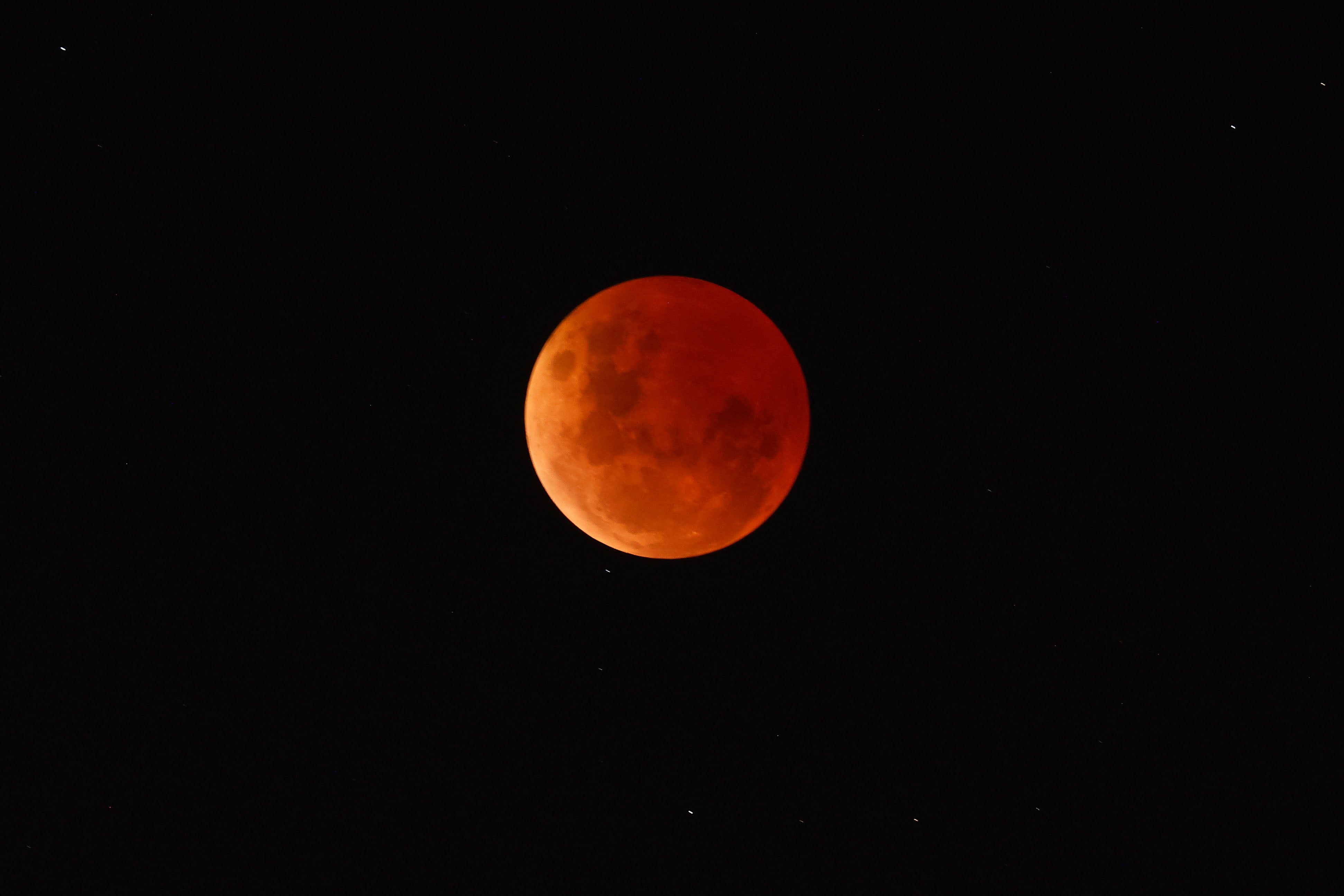 A blood moon seen over Australia this week