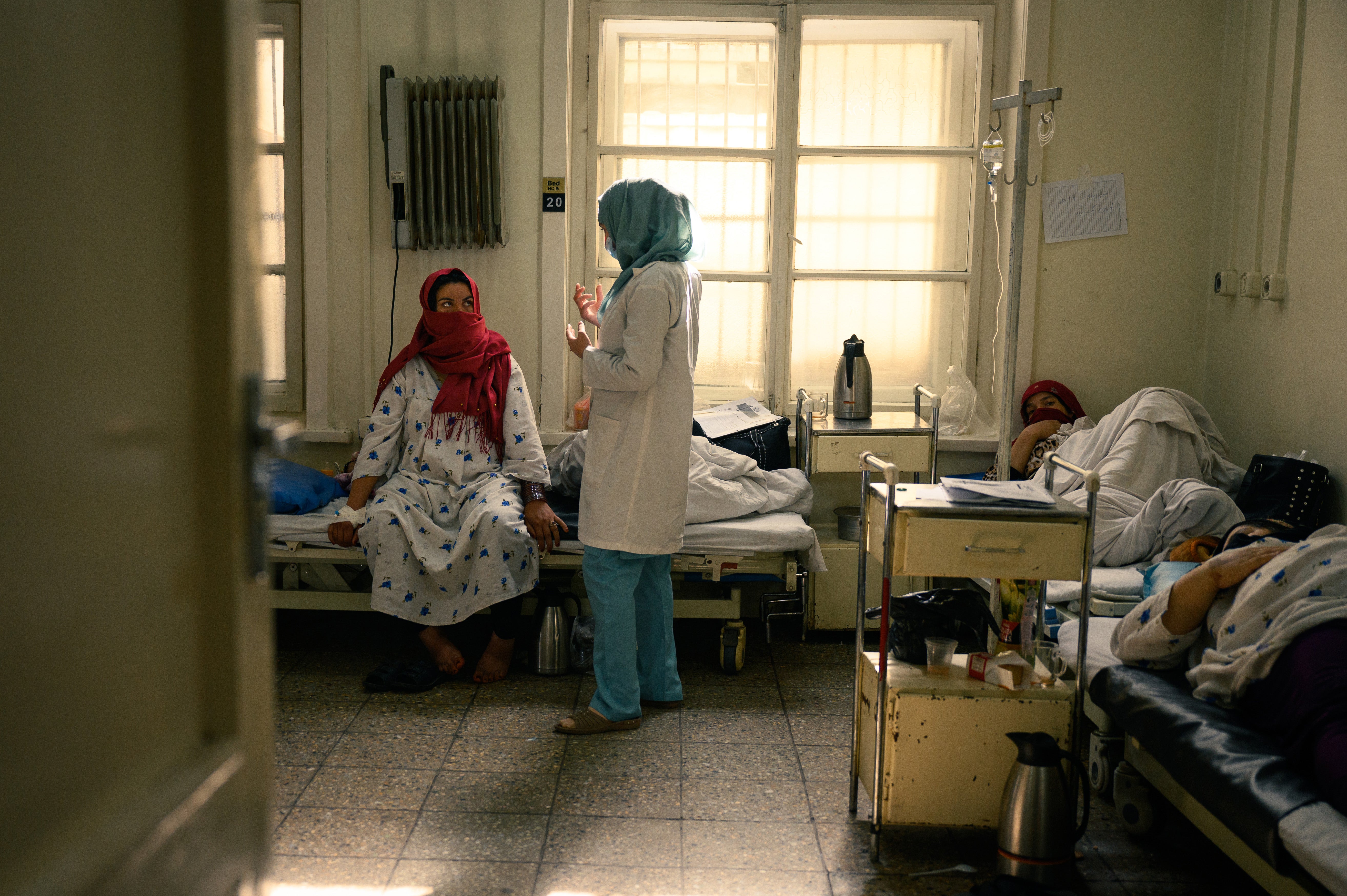 Dr Asya Pardiz, a third-year resident check on patients after their C-sections