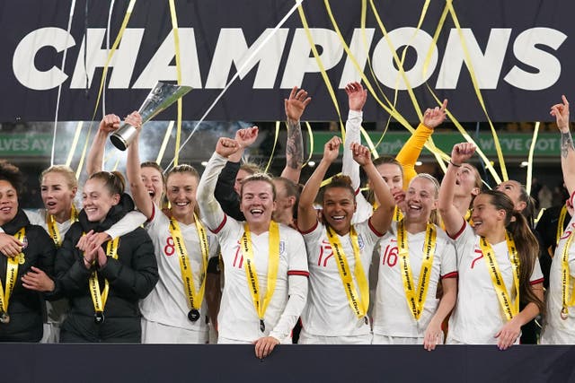 <p>England won the inaugural Arnold Clark Cup in February </p>