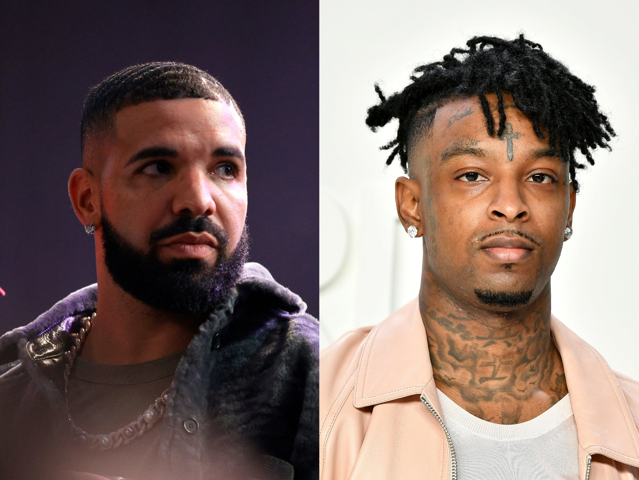 <p>Drake and 21 Savage</p>