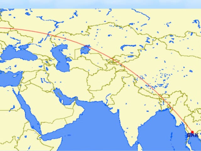 <p>Direct track: the fastest way from London to Bangkok</p>