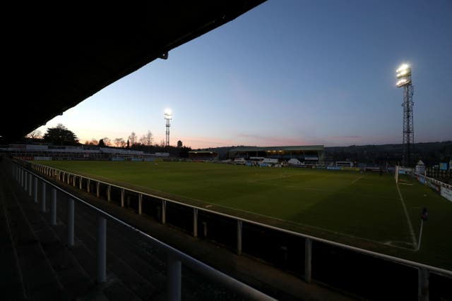 The match at Twerton Park was abandoned after an injury to Alex Fletcher (Andrew Matthews/PA)