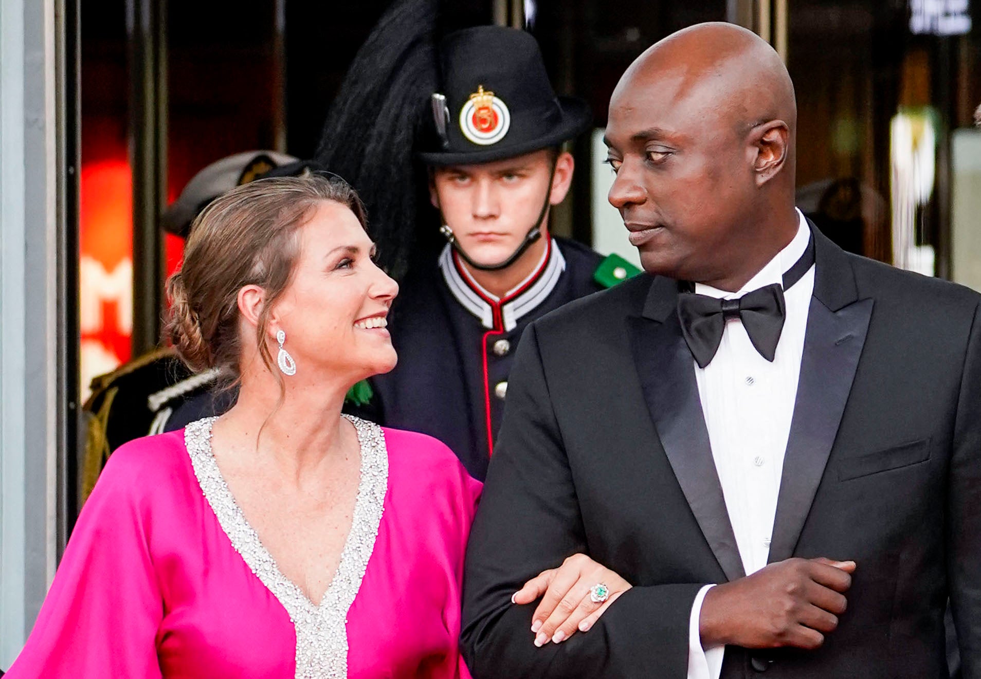 Princess Martha Louise (pictured with Durek Verrett) believes she can talk to angels