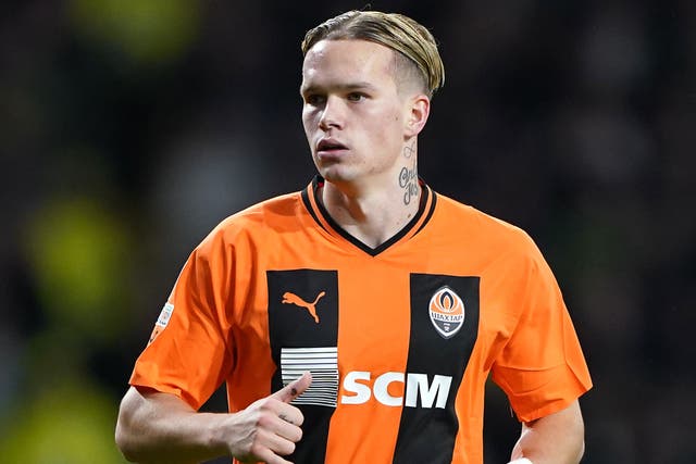 Mykhaylo Mudryk has been linked with Arsenal (Andrew Milligan/PA)