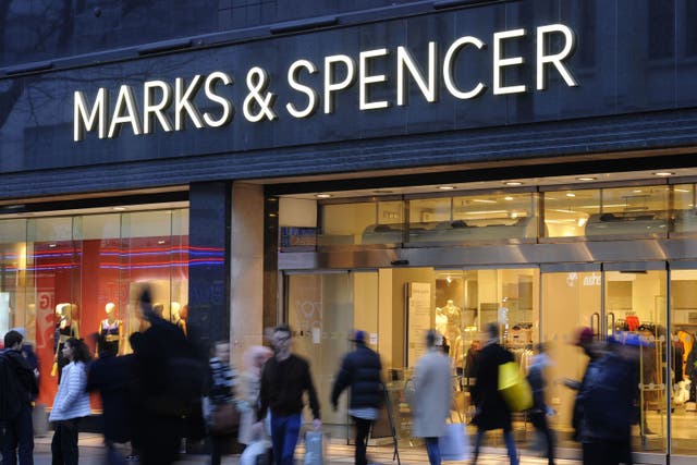 Marks & Spencer has revealed half-year profits tumbled by nearly a quarter despite resilient sales growth as cost pressures took their toll, and warned of tougher trading ahead (Charlotte Ball/PA)