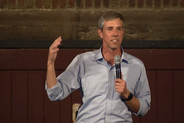 <p>Democratic candidate Beto O’Rourke delivers a concession speech to his supporters after losing to Republican Greg Abbott, who will serve a third four-year term in the Texas governor’s office</p>