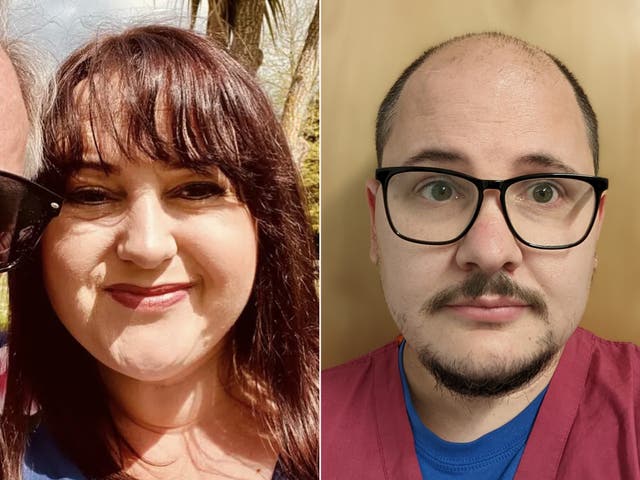 <p>Cathy Murphy and Matt Adams say strike action is needed </p>