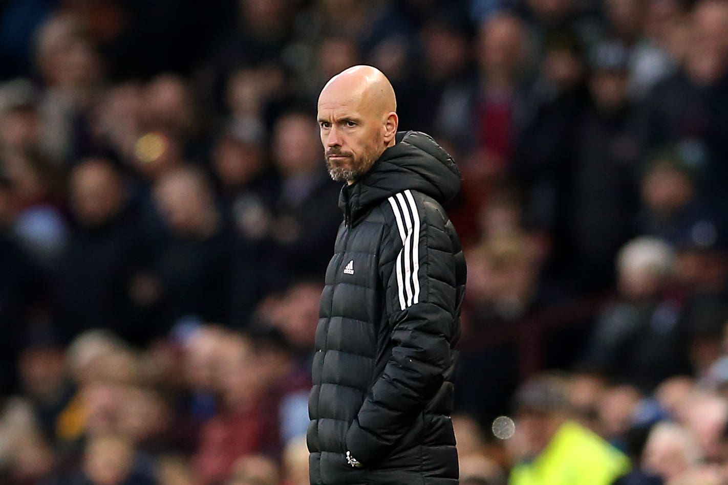 Erik ten Hag was unimpressed by Manchester United’s display at Aston Villa (Barrington Coombs/PA)
