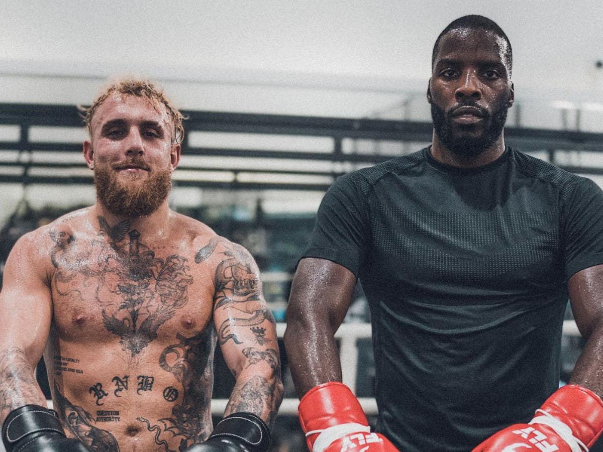 Jake Paul trains with British world champion Lawrence Okolie