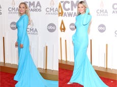 Kelsea Ballerini and Mackenzie Porter wear same Balenciaga dress to CMA Awards