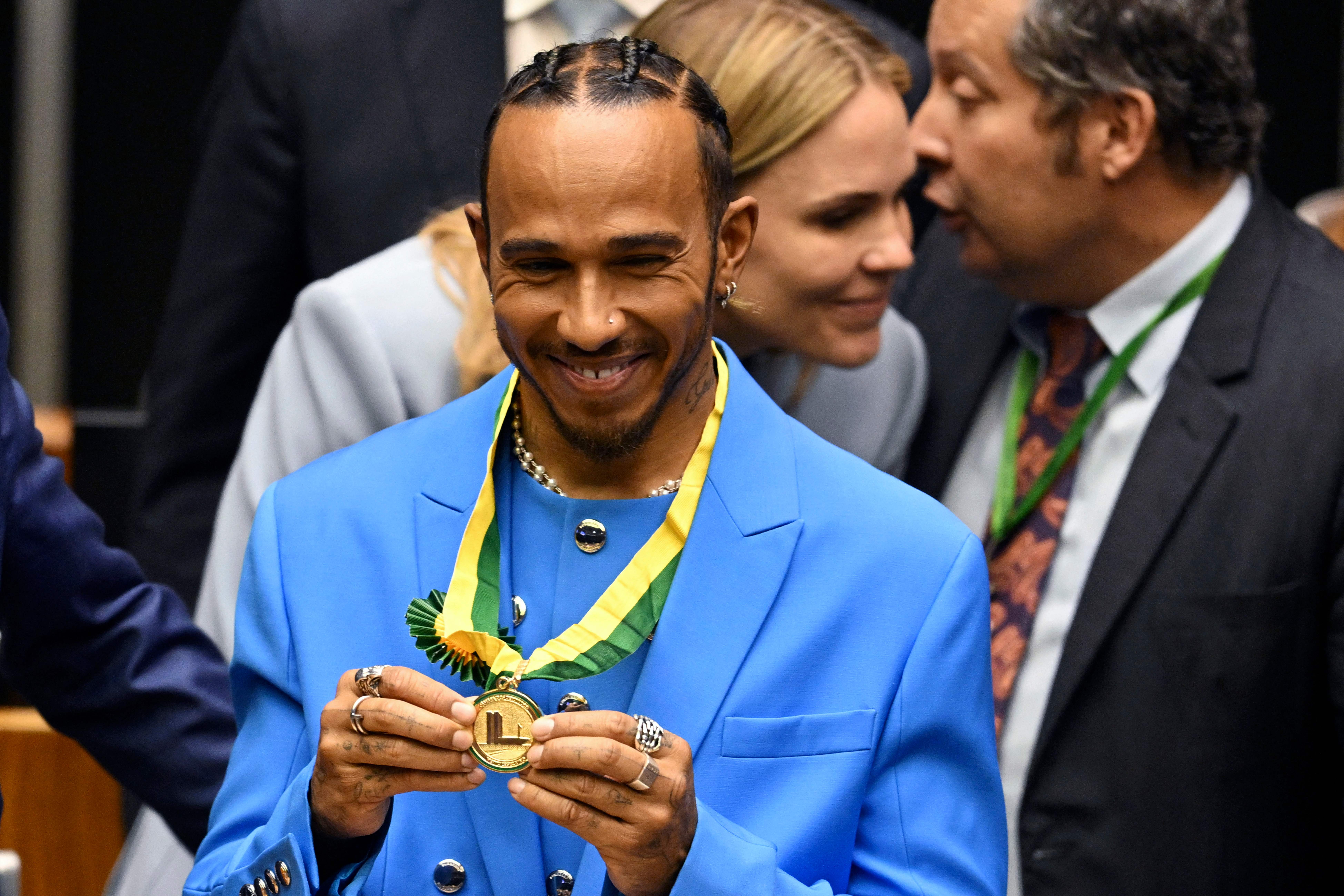 Lewis Hamilton became an honorary citizen of Brazil on Monday