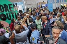 Nancy Pelosi mobbed by cameras at Cop27 as midterms hang in balance