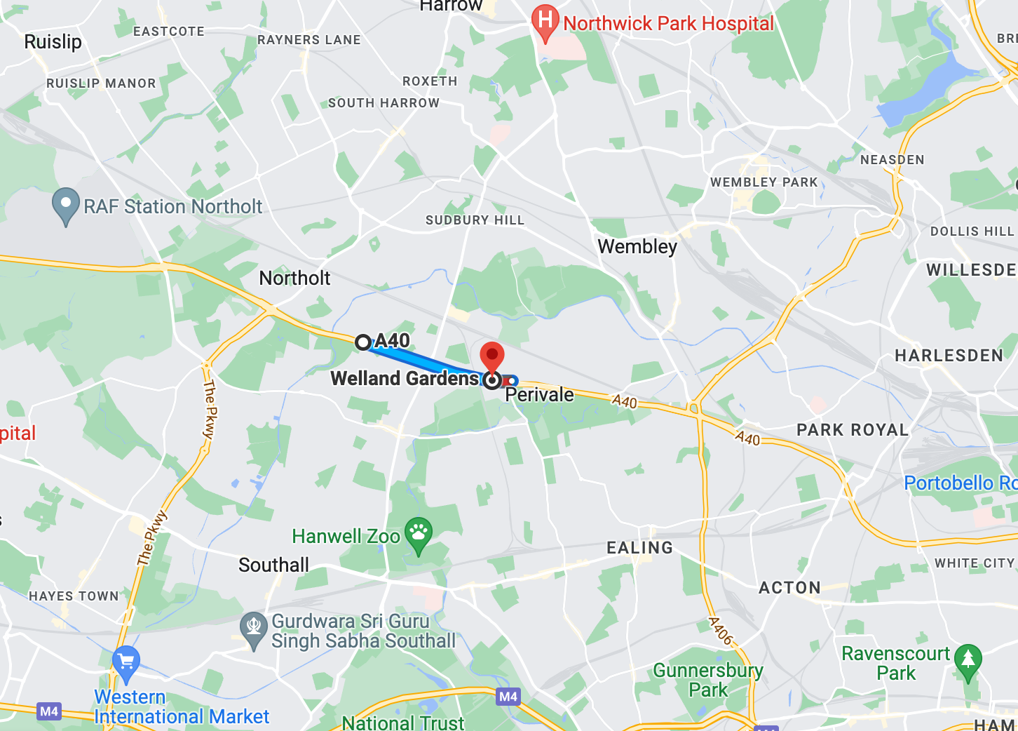 A stretch along the A40 between Long Drive and Welland Gardens, northwest London, has been identified as having the most prolific speed cameras
