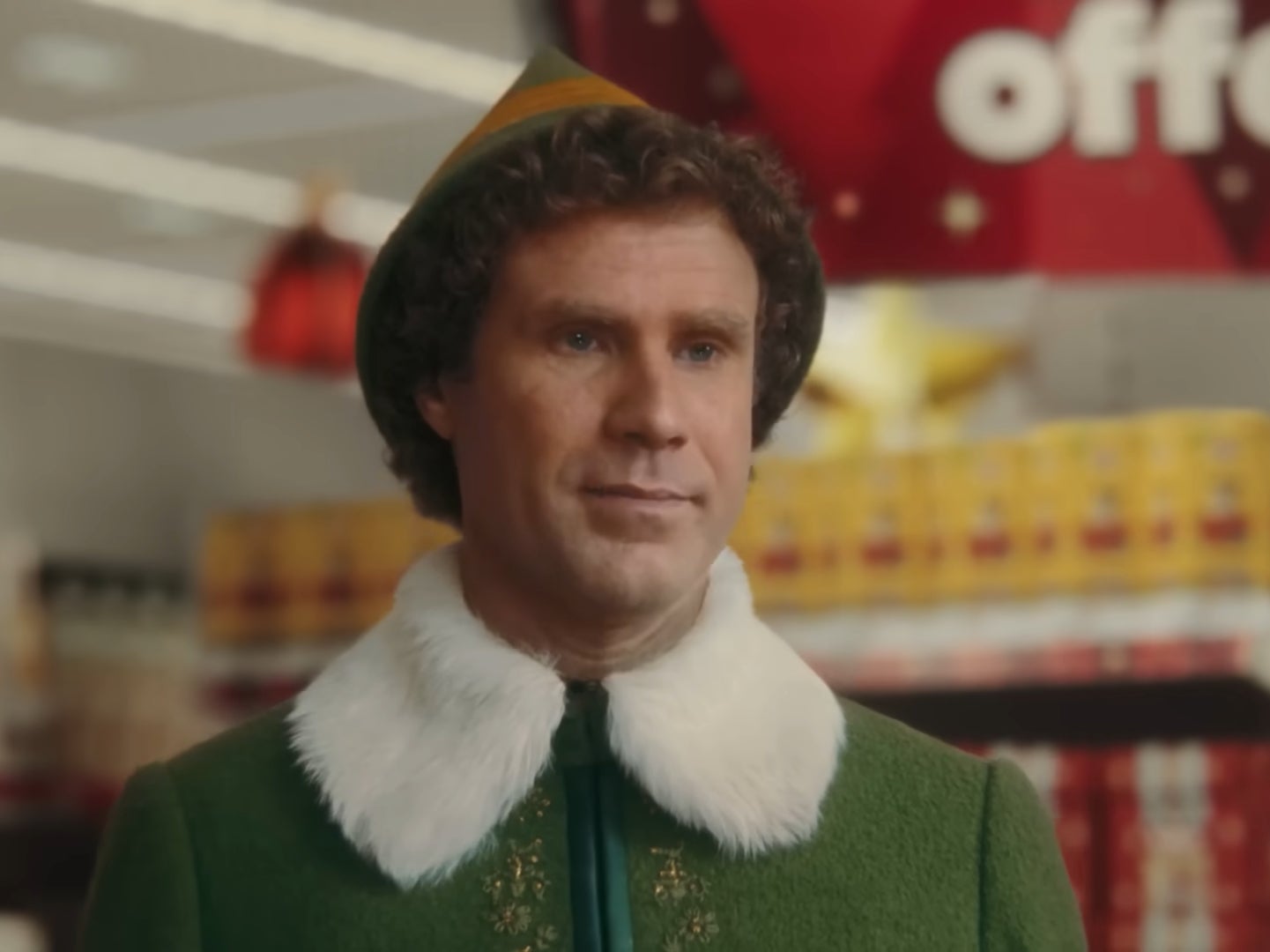 <p>Will Ferrell as Buddy the Elf in Asda’s 2022 Christmas advert</p>