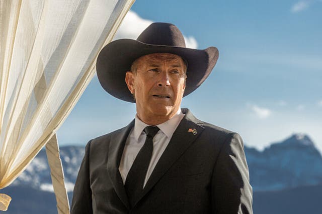 <p>’I am the opposite of progress,’ John Dutton (Kevin Costner), the next governor of the Big Sky State, tells his supporters in ‘Yellowstone’</p>