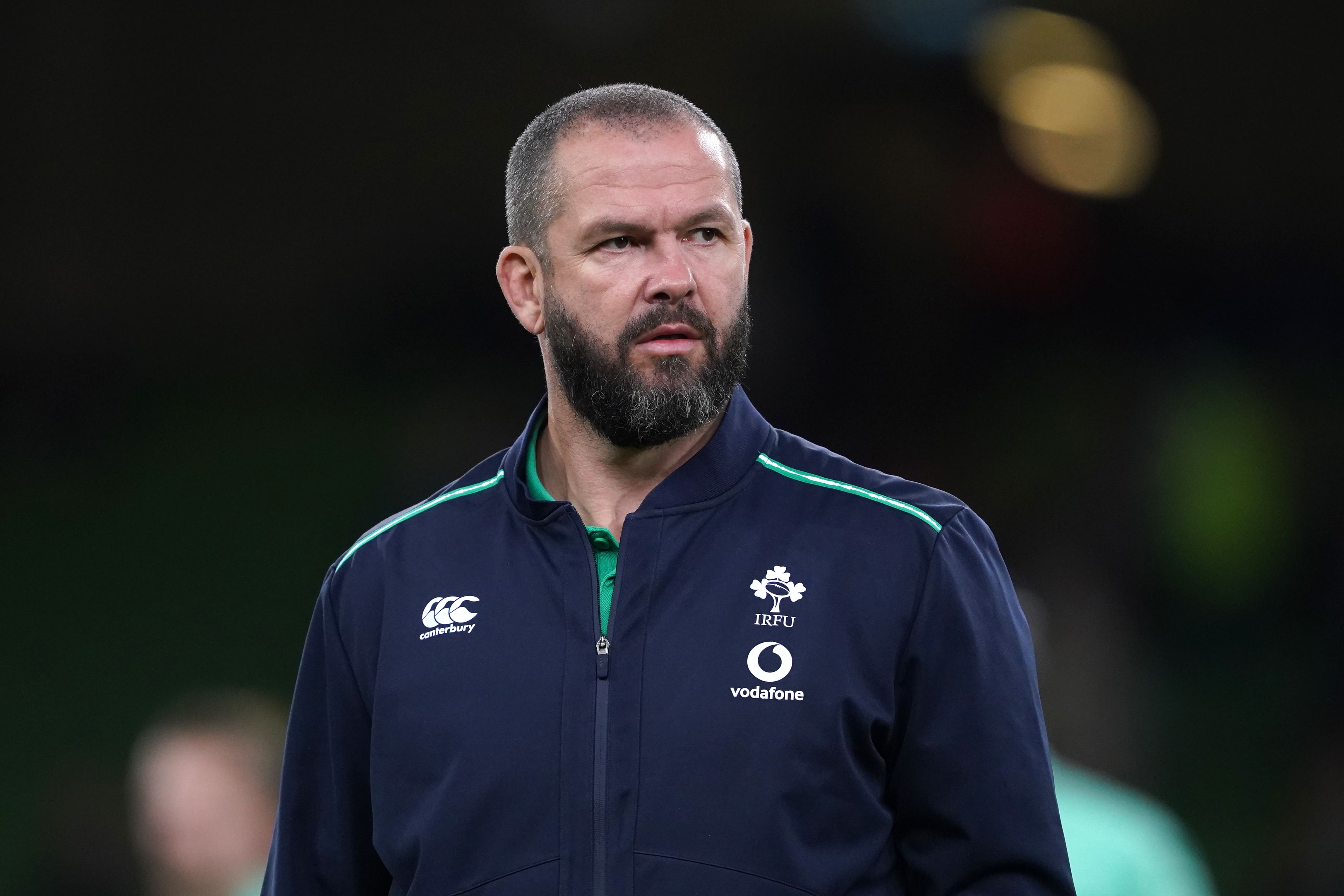 Ireland head coach Andy Farrell (Brian Lawless/PA)