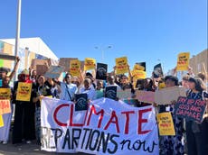 ‘Biden should step up’: Cop27 protesters demand US pay for climate damage