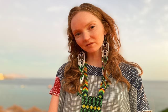 <p>Lily Cole at Cop27 in Egypt</p>