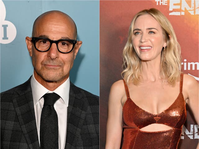 <p>Stanley Tucci and Emily Blunt</p>