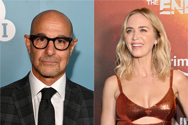 <p>Stanley Tucci and Emily Blunt</p>