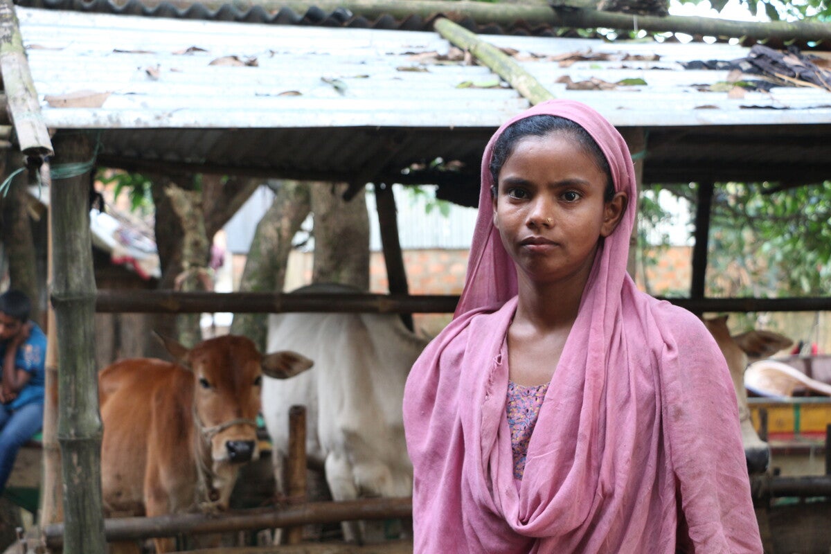 Shabana, 26, in northeastern Bangladesh: “Before the flood, I was living a good life with my husband and two sons and one daughter. We were self-reliant.”