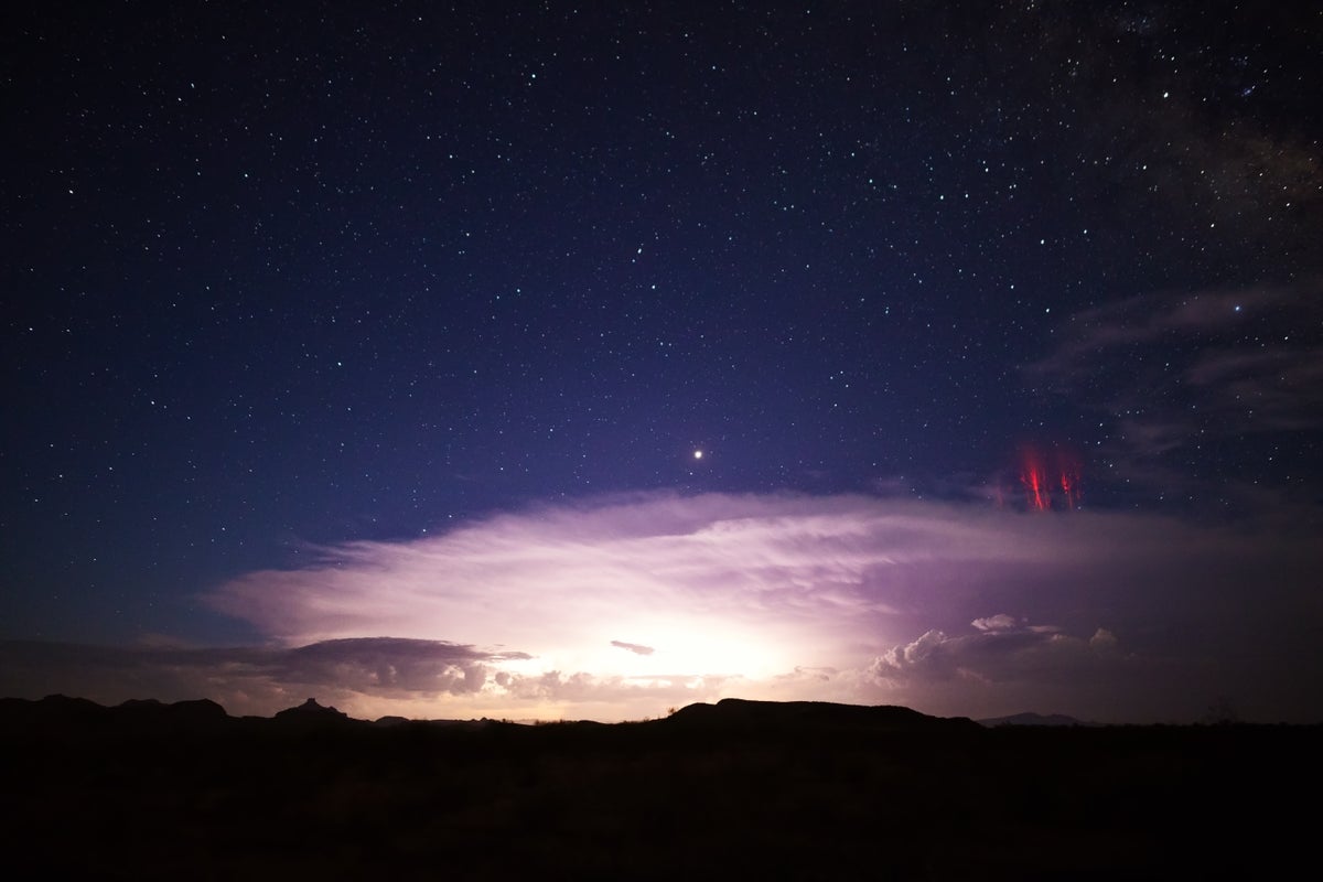 Rare ‘sprite lightning’ seen over Tropical Storm Nicole