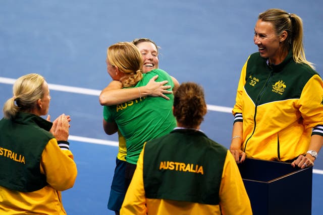 Australia defeated Great Britain to reach the Billie Jean King Cup final (Jane Barlow/PA)