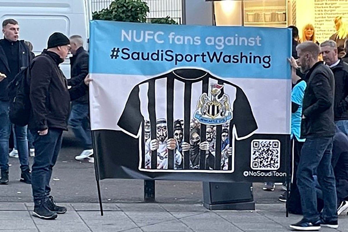 Newcastle fans group stage protest against Saudi owners ahead of Chelsea clash