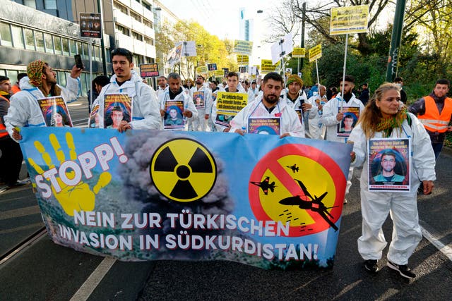 Germany Kurdish Protest
