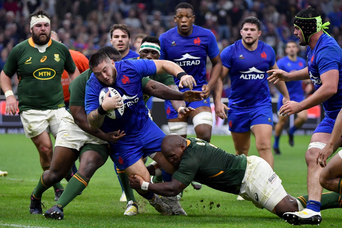 France vs South Africa LIVE rugby: Latest score and updates from autumn international as Pieter-Steph du Toit sent off