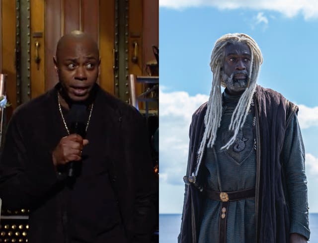 <p>Dave Chappelle (left) and Steve Toussaint as Corlys Velaryon in ‘House of the Dragon’ </p>